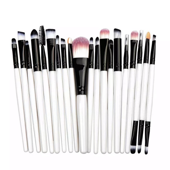 White Makeup Brush Set 20 Pcs - Picture 4 of 5